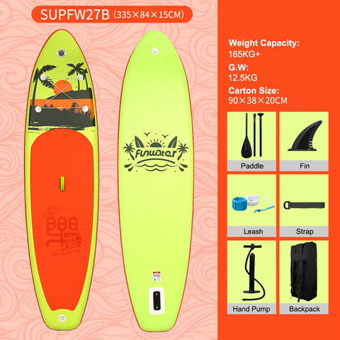 Water skiing and surfing, stand-up boards, inflatable boards