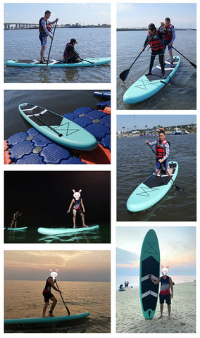 Ultra Stable Wide SUP for 2+1 People/Family/Big Size w/Shoulder Strap,Super Wide Inflatable Stand Up Paddle Board, Big Backpack, All-Round Sup Board, US Fin